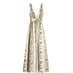 H&M Collection Snake Print Dress in Blush